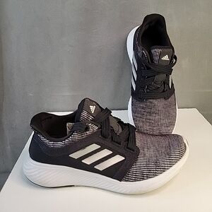 Adidas Men's Black and White Athletic Sneakers